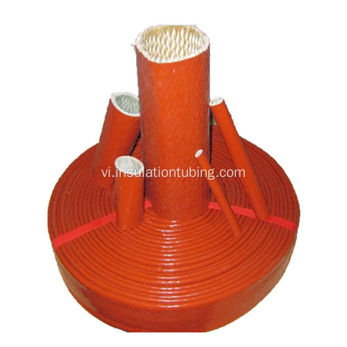 Silicone cao su bọc bện sợi thủy tinh tay áo